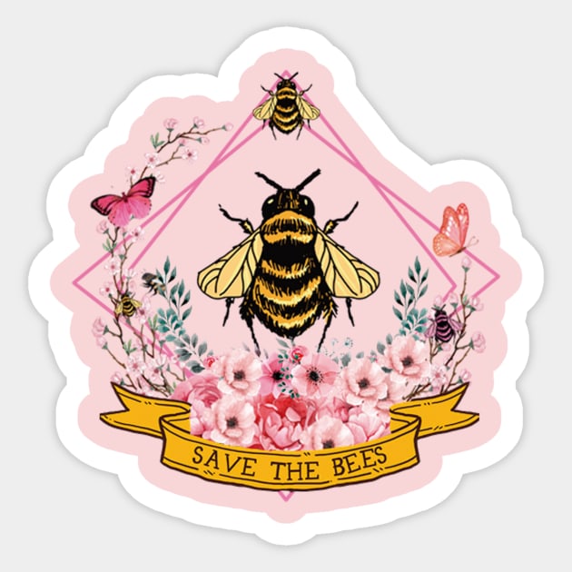 Save the bees Sticker by BlackOcult